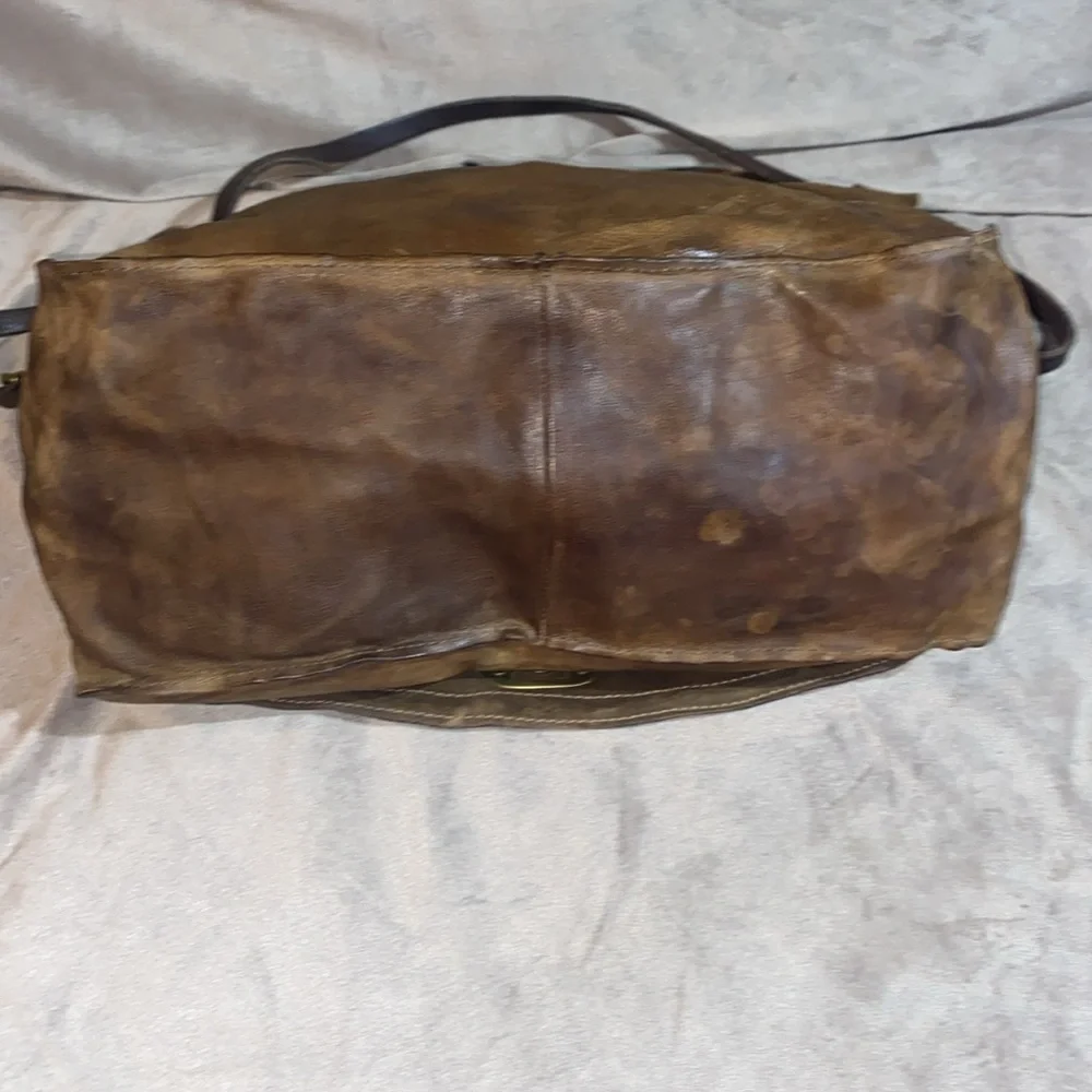 A.S.98 Messenger Bag Brown Leather Crossbody Bag (Free People)